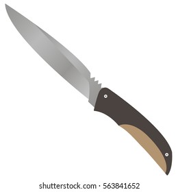 Pocket knife isolated on white background