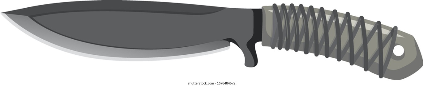 Pocket knife on white background illustration