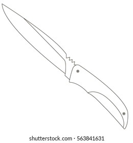 Pocket knife outline