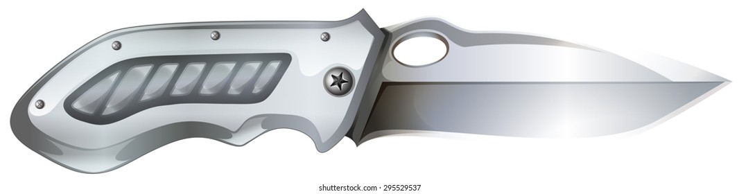 Pocket knife with silver handle