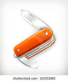 Pocket knife, vector