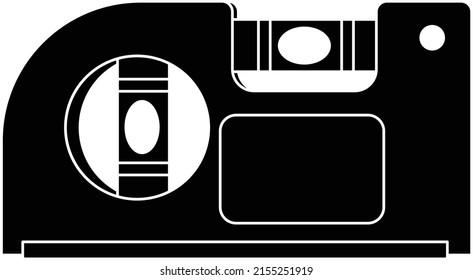 Pocket level isolated vector on white background. This level tool is used for a quick check during a construction build or for even tighter spaces than a torpedo level will go.