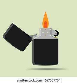 pocket lighter icon in flat style, illustration for web site or mobile app
