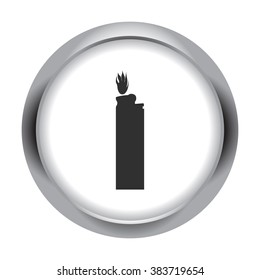 Pocket lighter simple icon  on round background