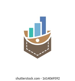 pocket logo design vector with building business element template