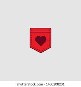 pocket love logo icon template