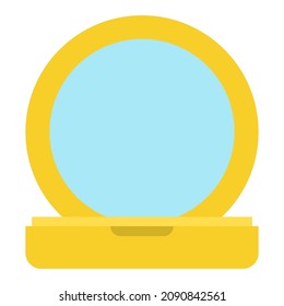 pocket mirror flat clipart vector illustration