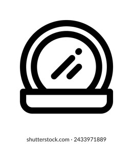 pocket mirror icon. vector line icon for your website, mobile, presentation, and logo design.