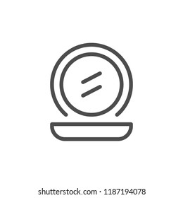 Pocket mirror line icon
