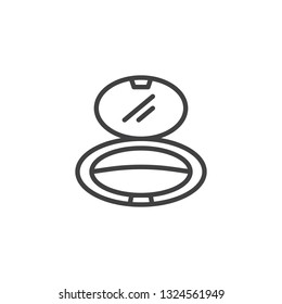 Pocket mirror line icon. linear style sign for mobile concept and web design. Cosmetic mirror outline vector icon. Symbol, logo illustration. Pixel perfect vector graphics