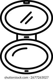Espejo de bolsillo Línea Vector Icon Design