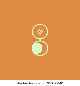 Pocket mirror vector icon. flat design