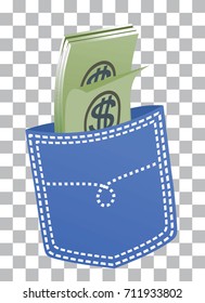 pocket and money