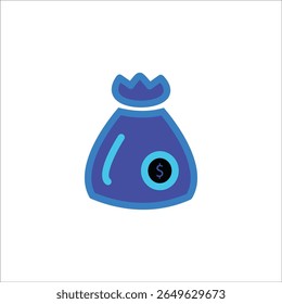 pocket for a lot of money. simple colored icon