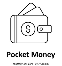 Pocket money Vector Icon Fully Editable

