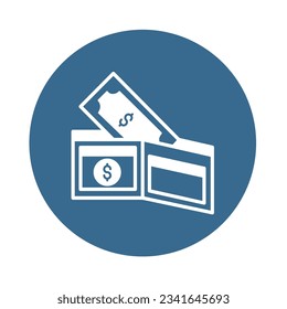 Ícono vector de dinero de bolsillo que puede modificar fácilmente

