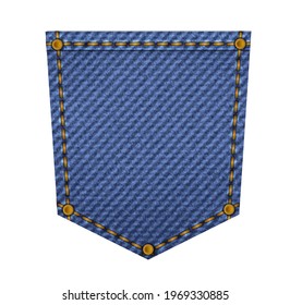 Pocket patch. Textile uniform pocket shape for clothes bag vector pictures collection