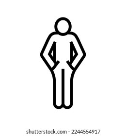 pocket people silhouette line icon vector. pocket people silhouette sign. isolated contour symbol black illustration