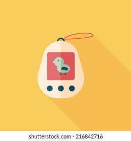 pocket pet flat icon with long shadow,eps 10