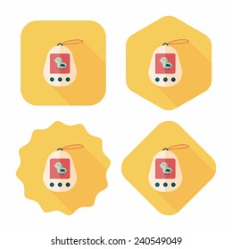 pocket pet flat icon with long shadow,eps 10