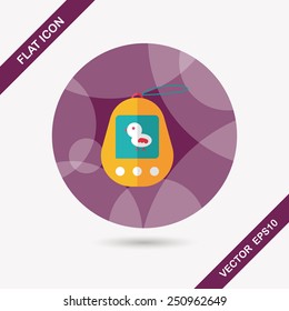 pocket pet flat icon with long shadow,eps 10