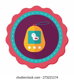 pocket pet flat icon with long shadow,eps 10