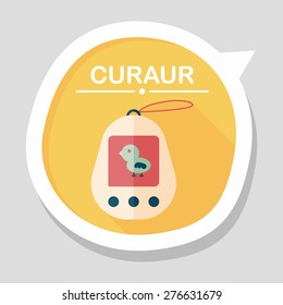pocket pet flat icon with long shadow,eps 10