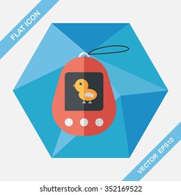 pocket pet flat icon with long shadow,eps 10