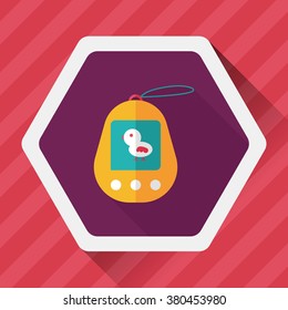 pocket pet flat icon with long shadow,eps 10