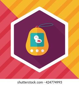 pocket pet flat icon with long shadow,eps 10