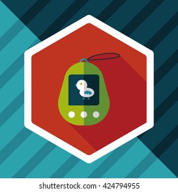pocket pet flat icon with long shadow,eps 10
