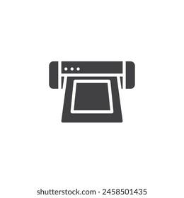 Pocket Photo Printer  vector icon. filled flat sign for mobile concept and web design. Portable Scanner glyph icon. Symbol, logo illustration. Vector graphics