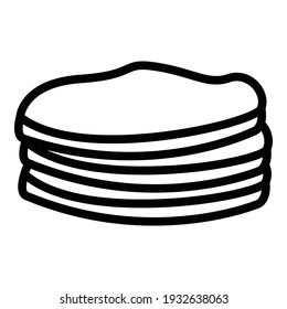 Pocket pita bread icon. Outline pocket pita bread vector icon for web design isolated on white background
