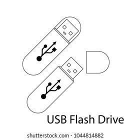 pocket portable usb flash drive vector image with cover
