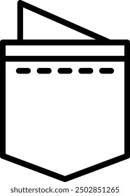 Diseño de icono cuadrado de bolsillo para uso personal y comercial