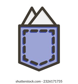 Colores Llenos De Línea Gruesa De Pocket Square Para Uso Personal Y Comercial.
