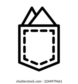 Pocket Square Vector Line Icon Design