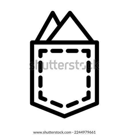 Pocket Square Vector Line Icon Design