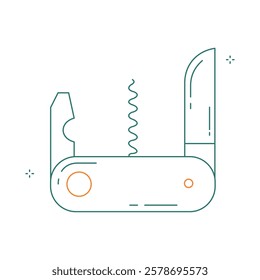 Pocket Swiss Army Knife Vector Icon Design