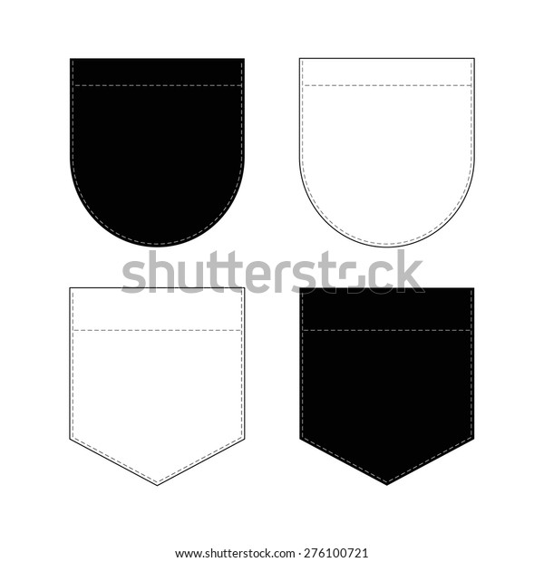 ポケット記号 白黒のイラスト のベクター画像素材 ロイヤリティフリー