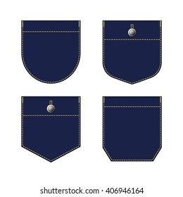 Pocket symbols.Illustration. Vector isolated