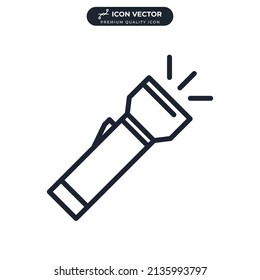 pocket torch. flashlight icon symbol template for graphic and web design collection logo vector illustration