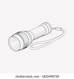 Pocket torch icon line element. Vector illustration of pocket torch icon line isolated on clean background for your web mobile app logo design.