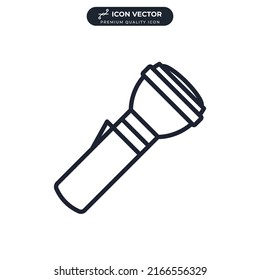 plantilla de símbolo de icono de la antorcha de bolsillo para el logotipo de colección de diseño gráfico y web ilustración vectorial
