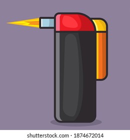 pocket torch lighter isolated vector illustration in  flat style 