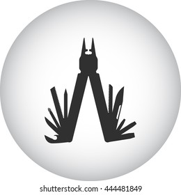 Pocket tourist knife sign simple icon on  background