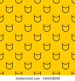 Pocket with valve pattern seamless vector repeat geometric yellow for any design