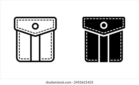 Pocket vector icon set. Modern, simple flat vector illustration on white background
