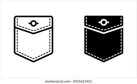 Pocket vector icon set. Modern, simple flat vector illustration on white background