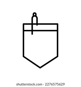 Pocket Vektorsymbol, Vektorgrafik im trendigen Stil auf weißem Hintergrund..eps